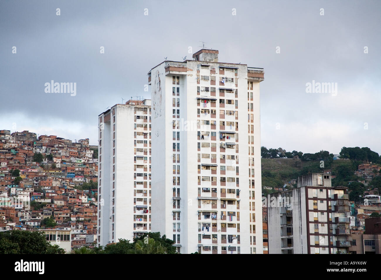 Slums in Caracas in venezuela Stock Photo