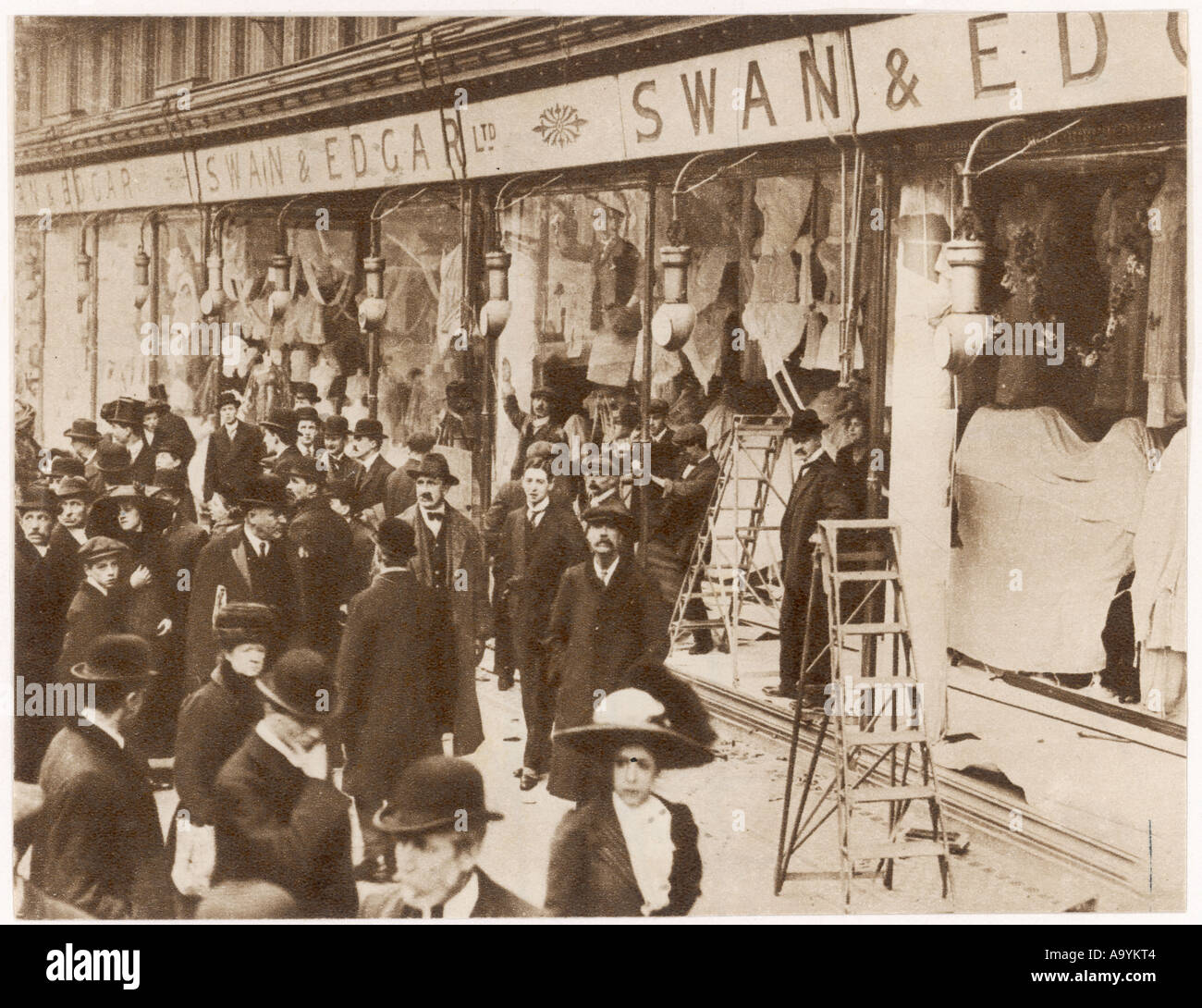Shop Windows Smashed Stock Photo
