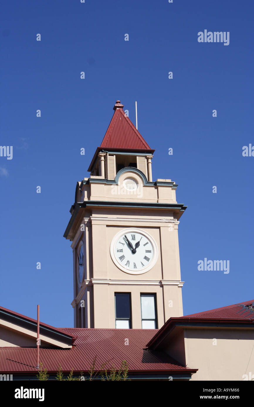 CLOCK TOWER OVER TOWN HALL BUILDING GYMPIE QUEENSLAND AUSTRALIA