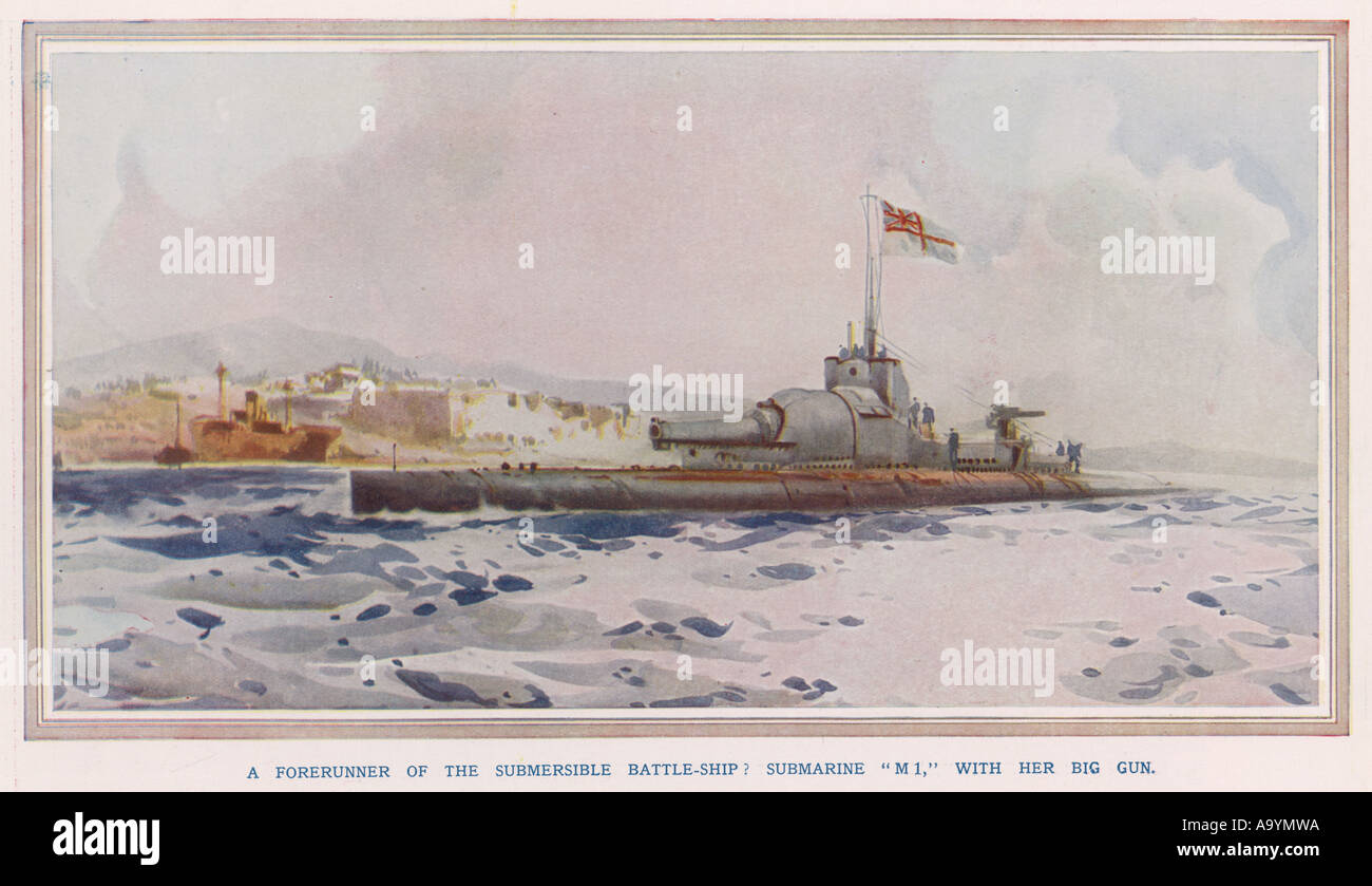 British M.1 Submarine Stock Photo