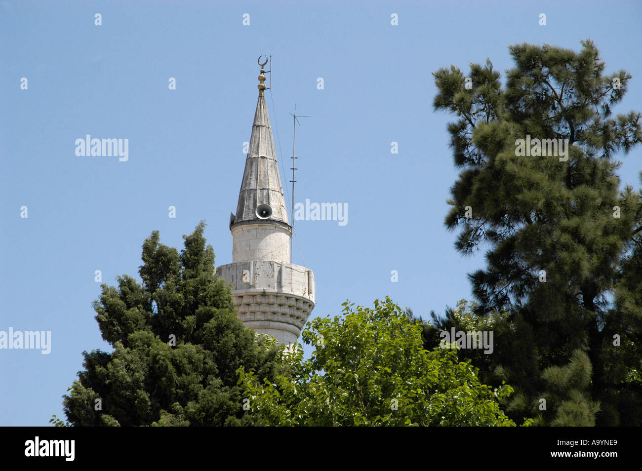 Mosque calling tower in Bodrum in Turkey Stock Photo Alamy