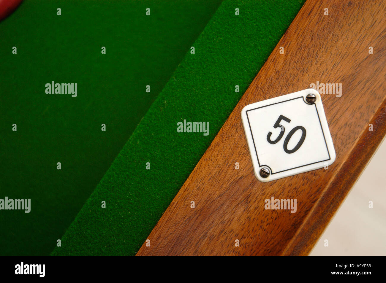 Bar billiards table 50 score marker Stock Photo Alamy Bar billiards table 50 score marker Stock Photo Alamy