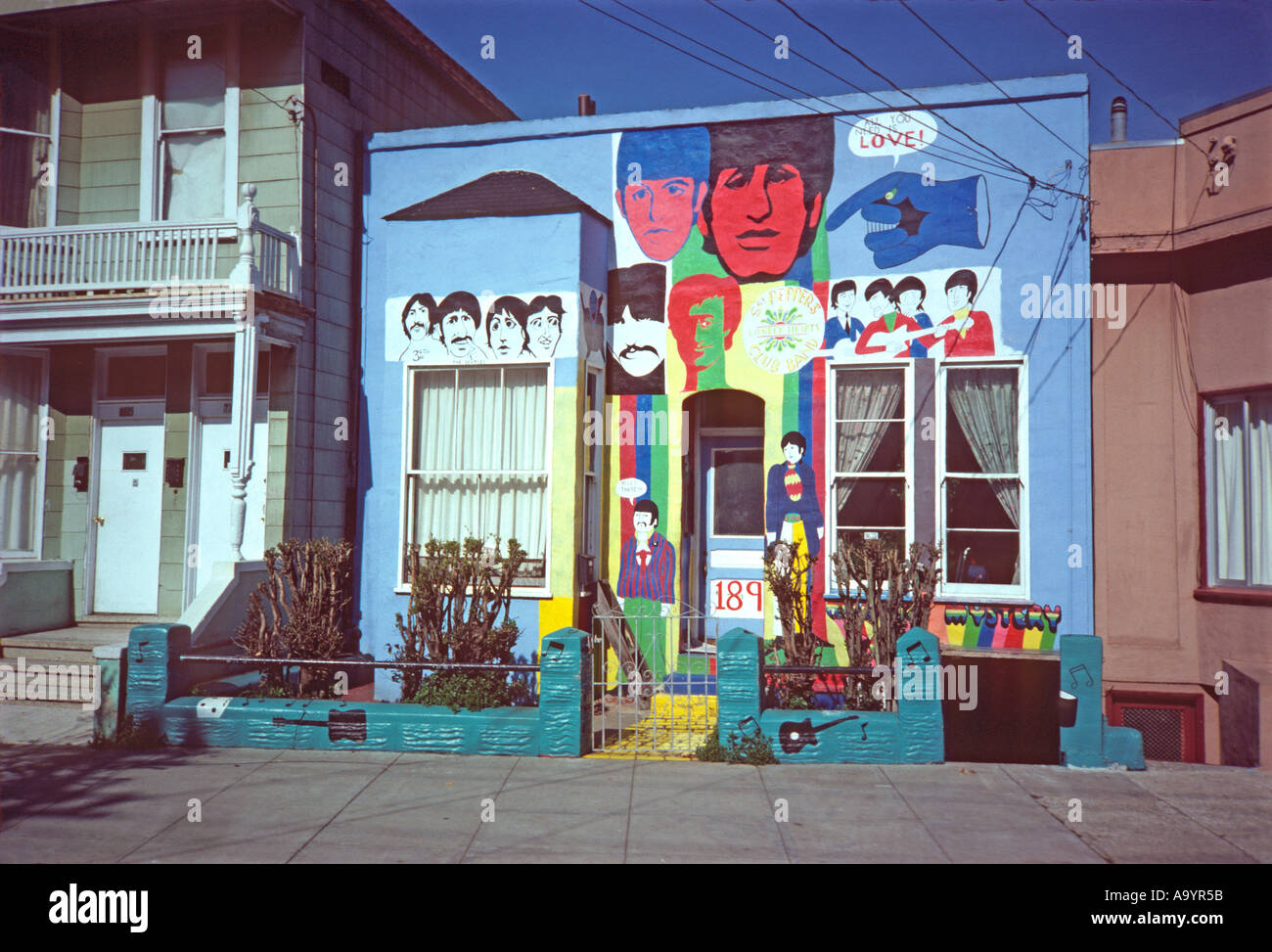 'Fan of 'The ^Beatles' house, ^1980, 'San Francisco', California' Stock Photo