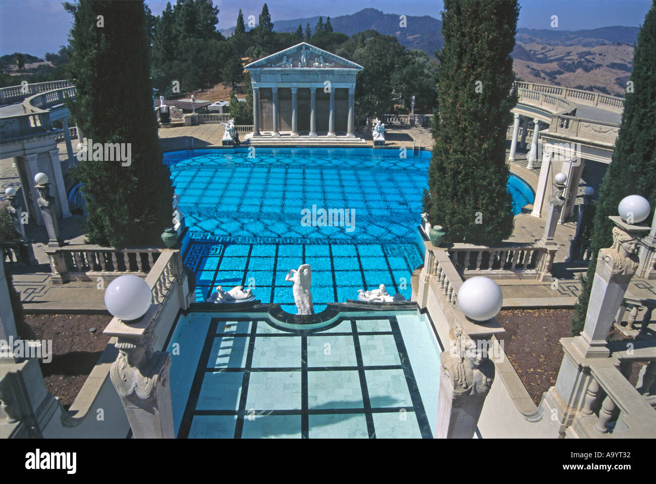 "Neptune Pool, "Hearst Castle", San Simeon" Stock Photo