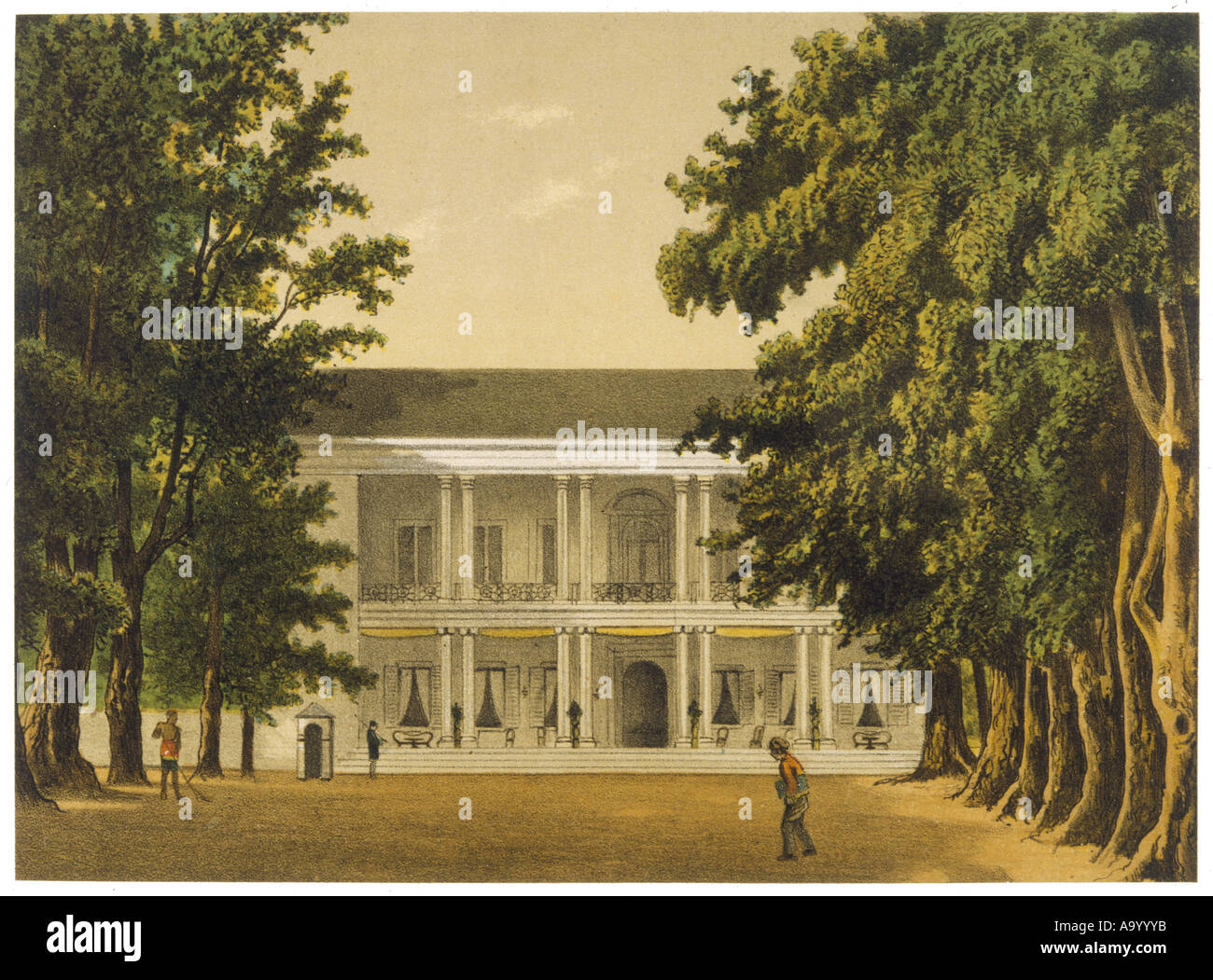 Dutch Residence In Java Stock Photo - Alamy