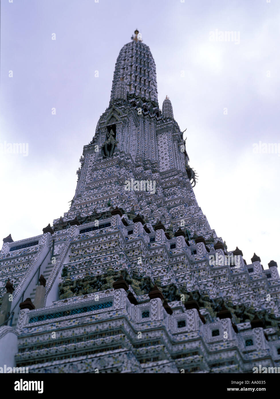 Wat Arun or Temple of the Dawn Bangkok Thailaind on the banks of the Chao Phraya River Stock Photo