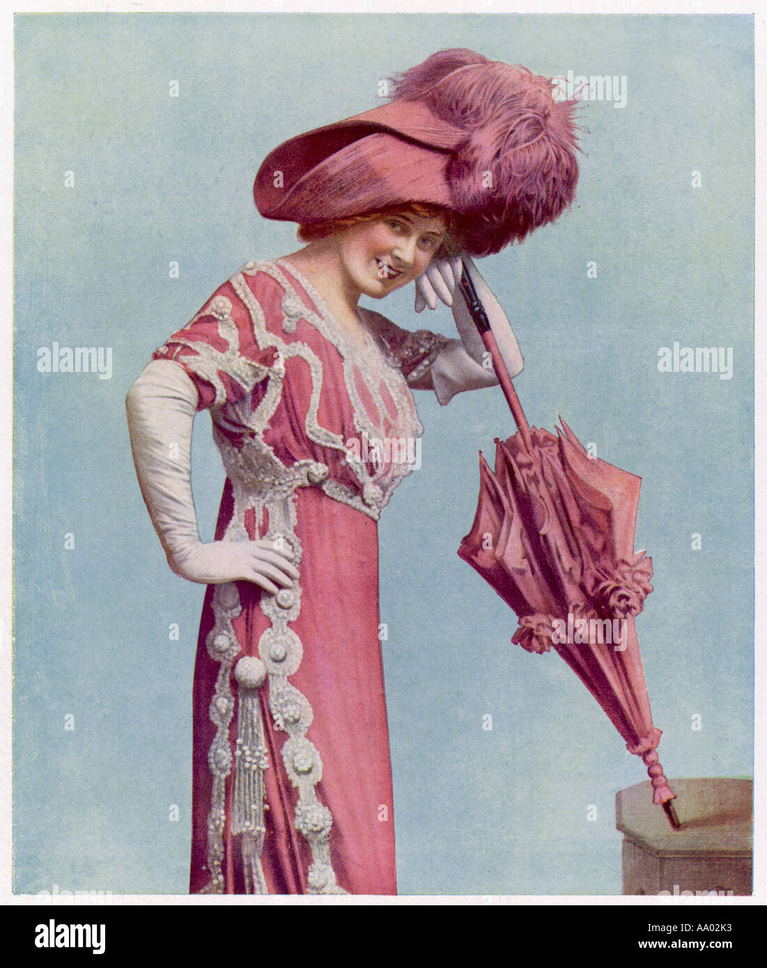 Pink Lady 1912 Stock Photo