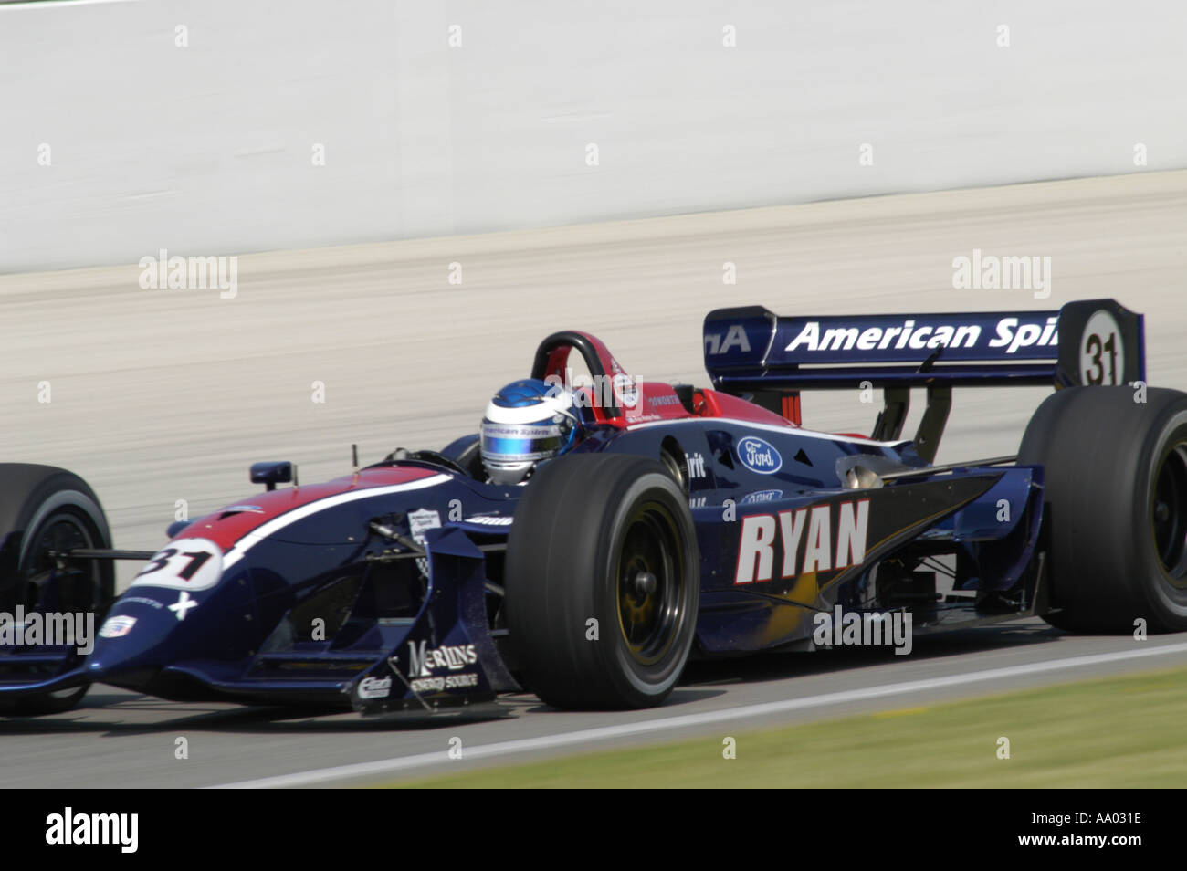 Ryan Hunter Reay racing at the Milwaukee Mile 2003 Stock Photo Alamy