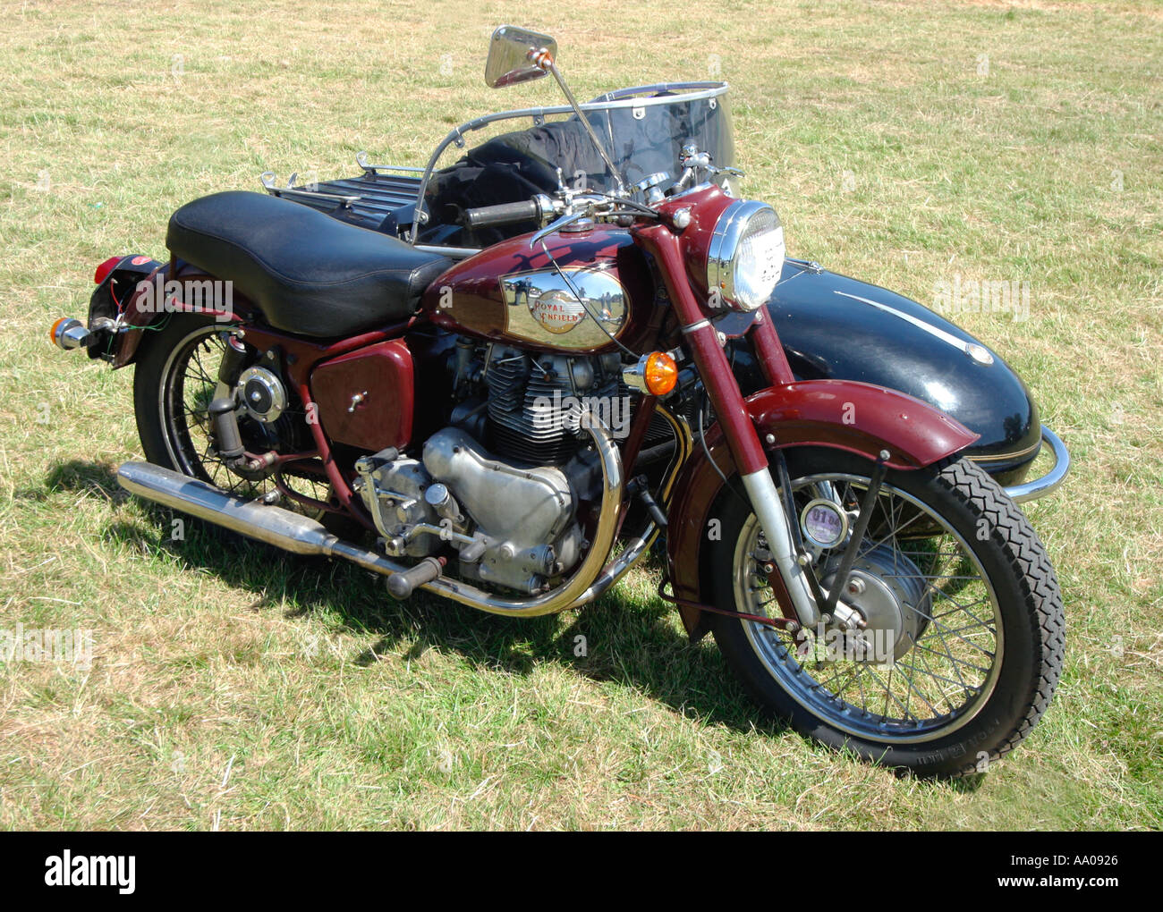 1955 Royal Enfield Super Meteor and Watsonian sidecar Stock Photo Alamy