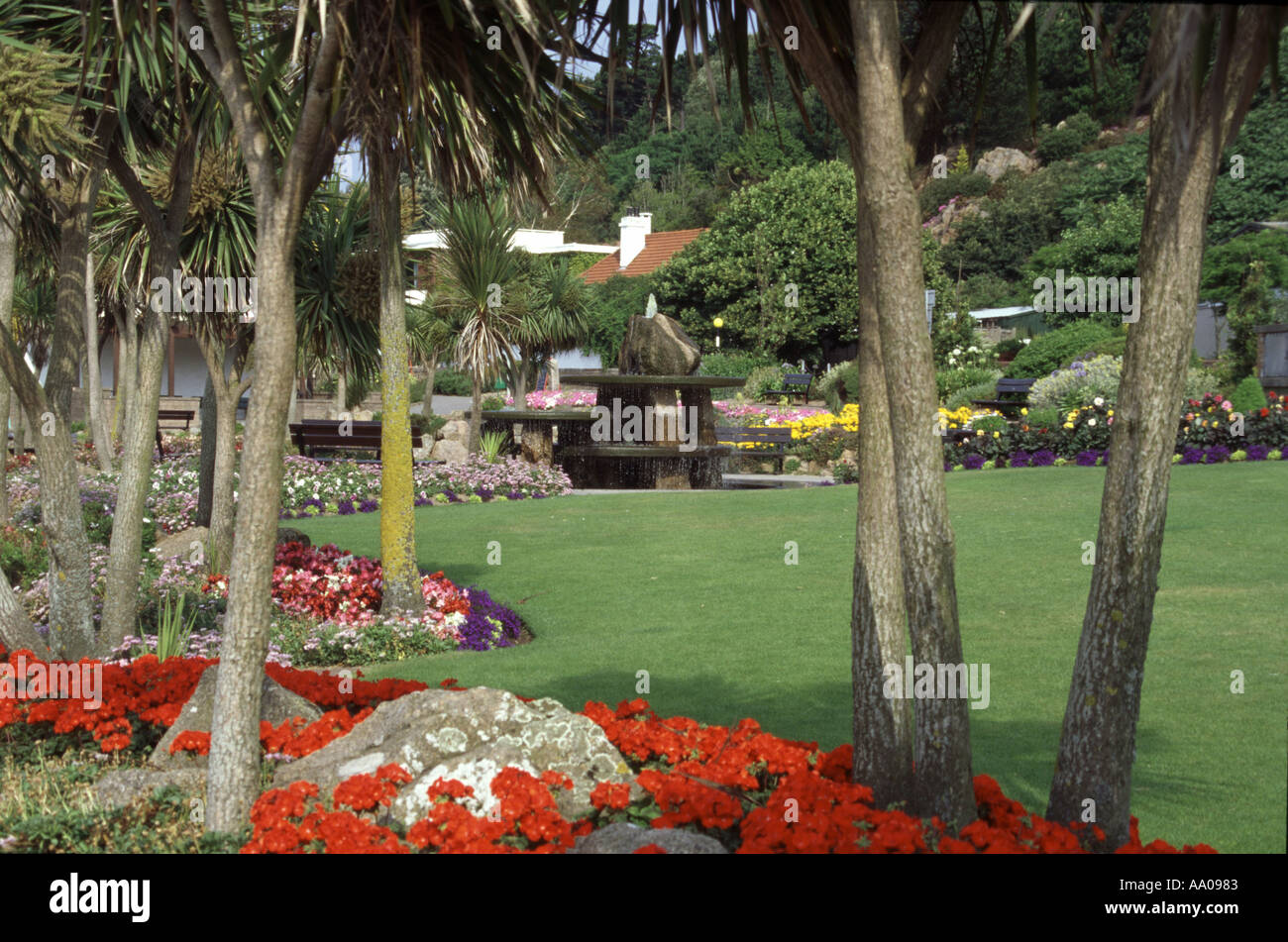 Winston Churchill Gardens St Brelade Jersey Channel Islands Stock Photo