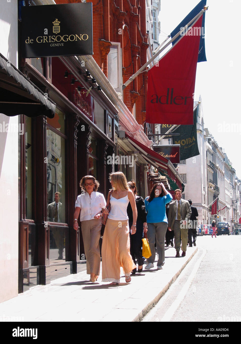 New Bond Street luxury shopping, Mayfair, London