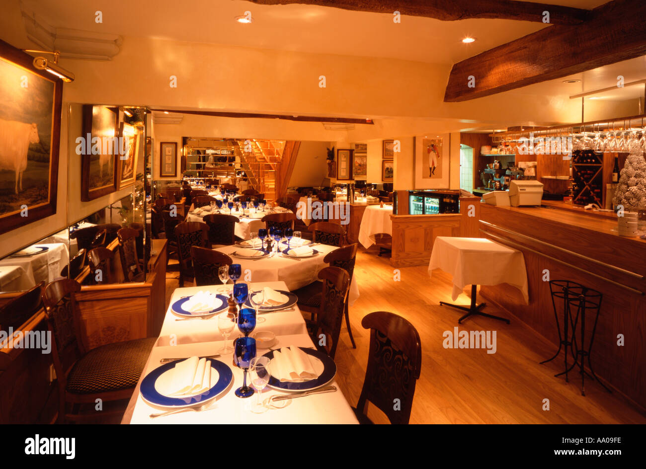 London restaurant interior Stock Photo - Alamy