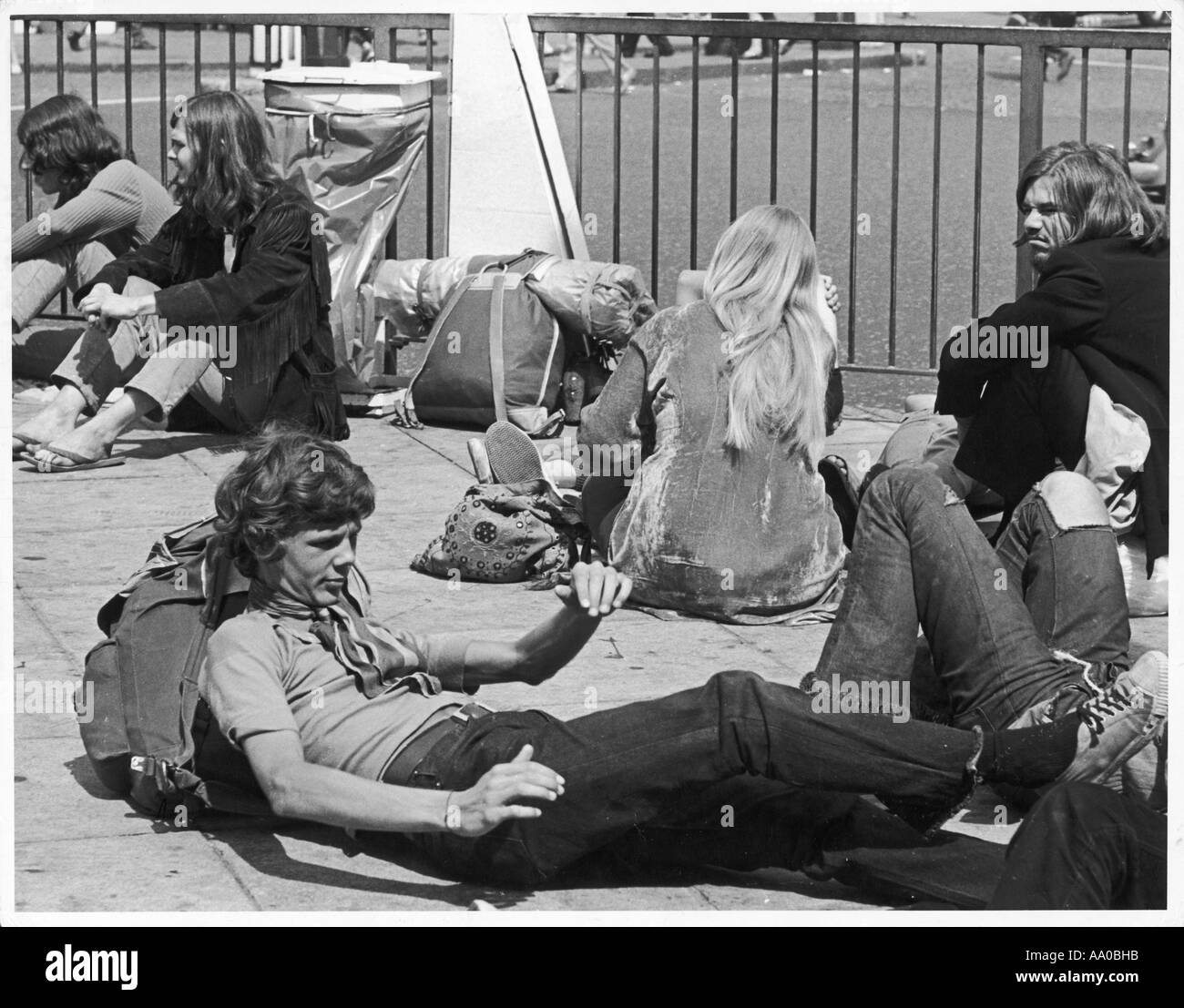 Hippies At Piccadilly Stock Photo