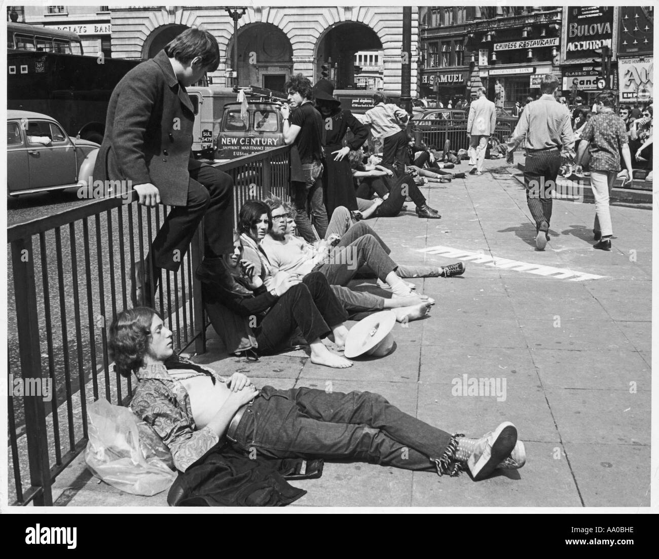 Hippies At Piccadilly Stock Photo