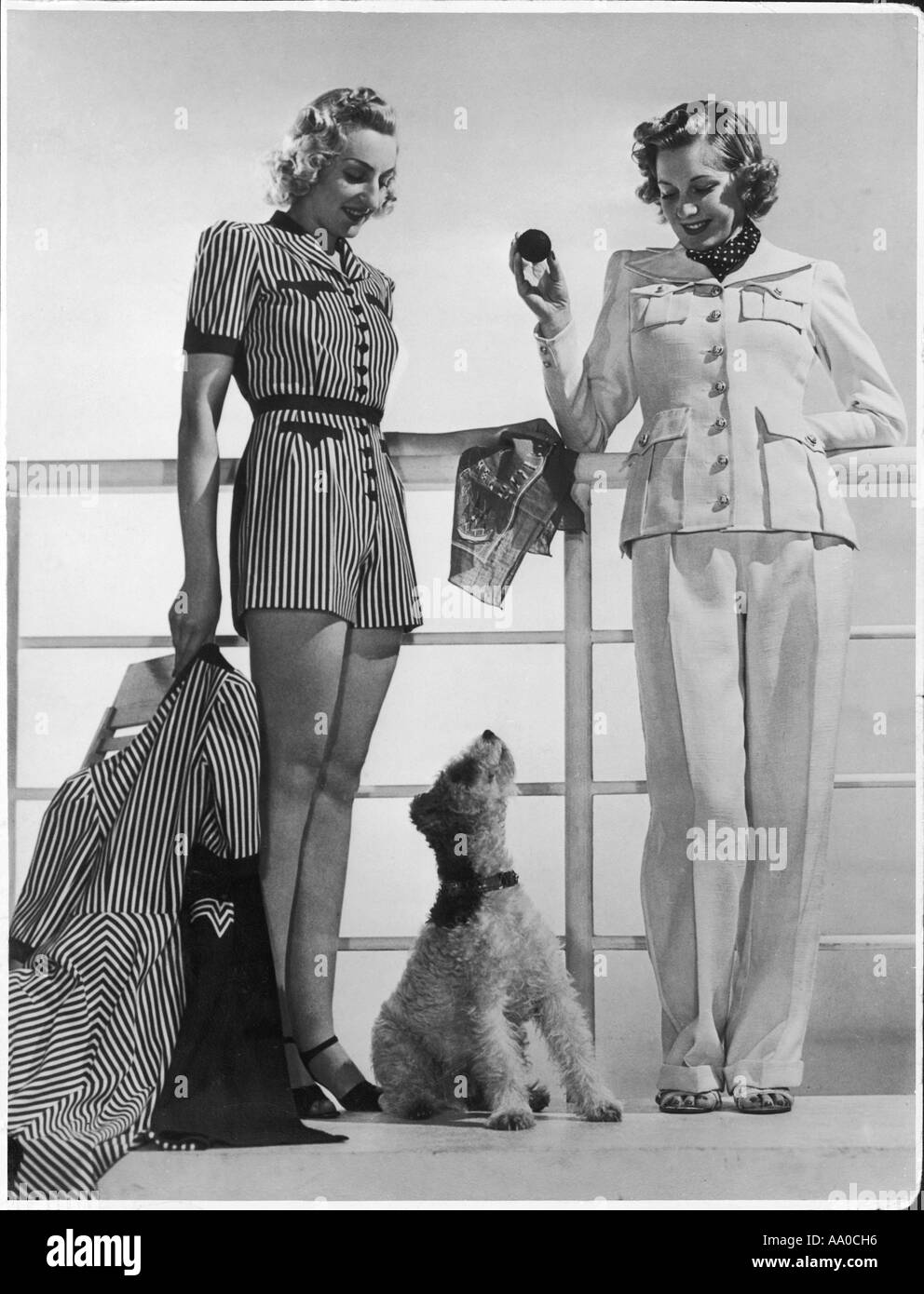1930s Playsuits Stock Photo