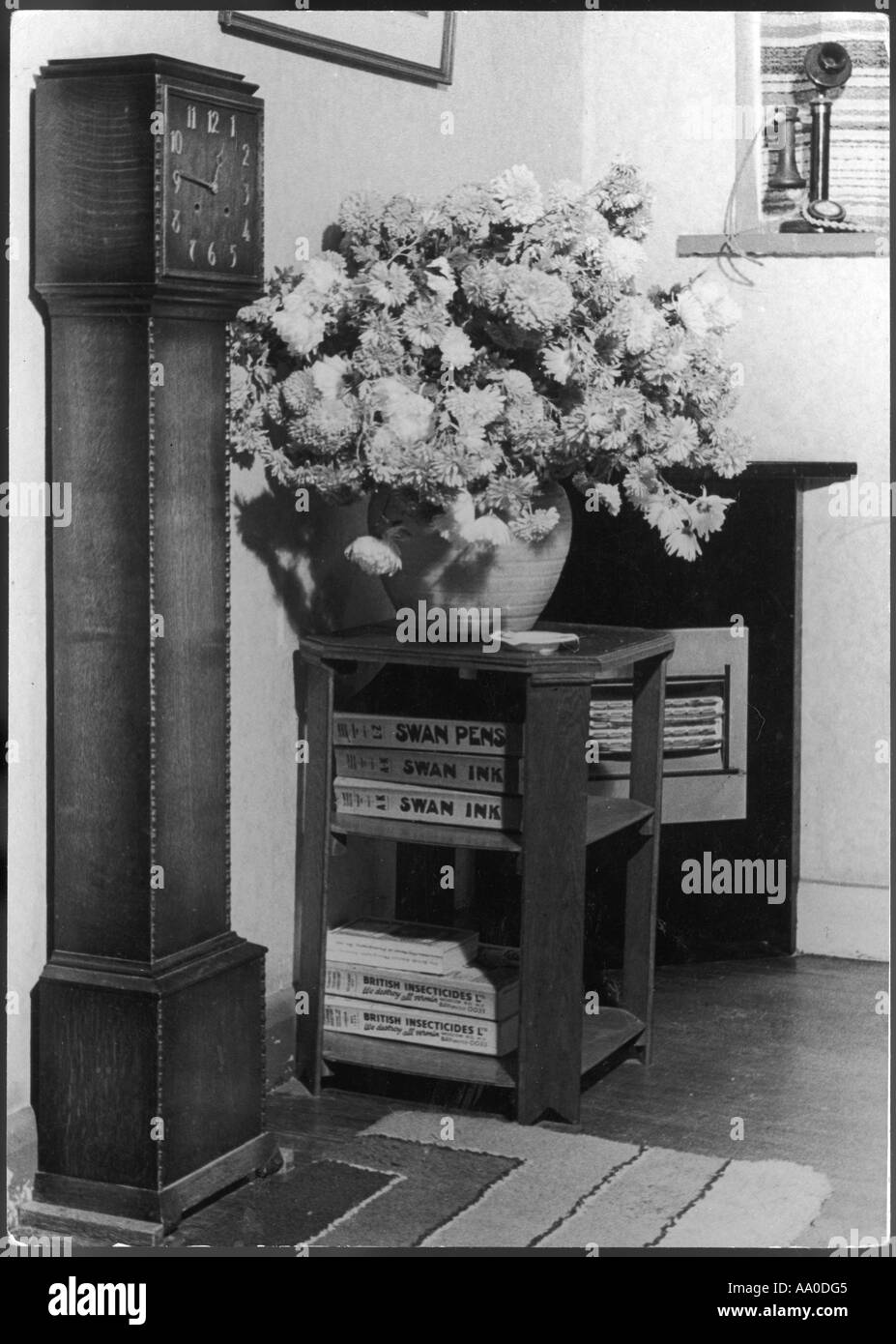 Flowers In Hallway Stock Photo