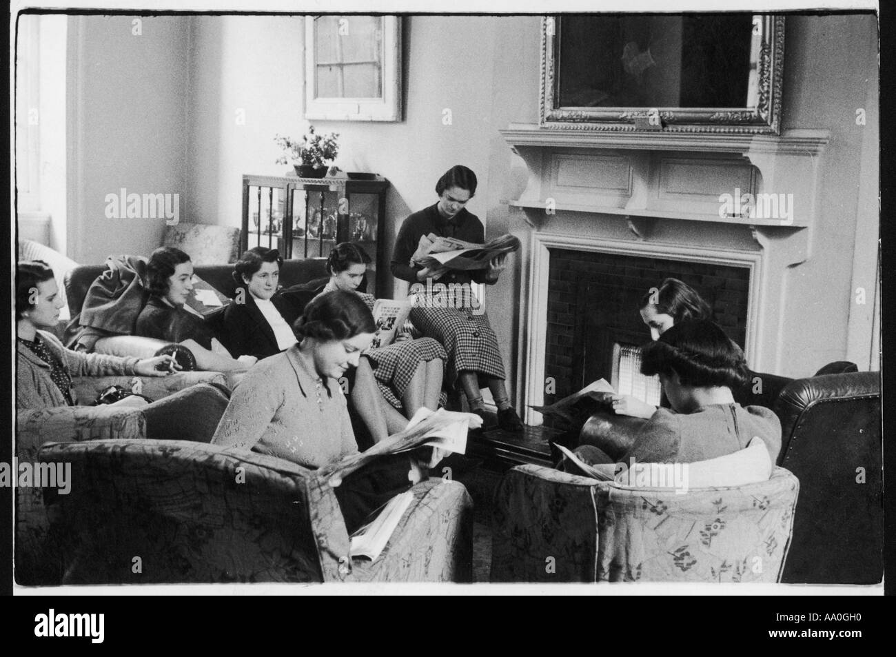 Finishing School 1930s Stock Photo Alamy