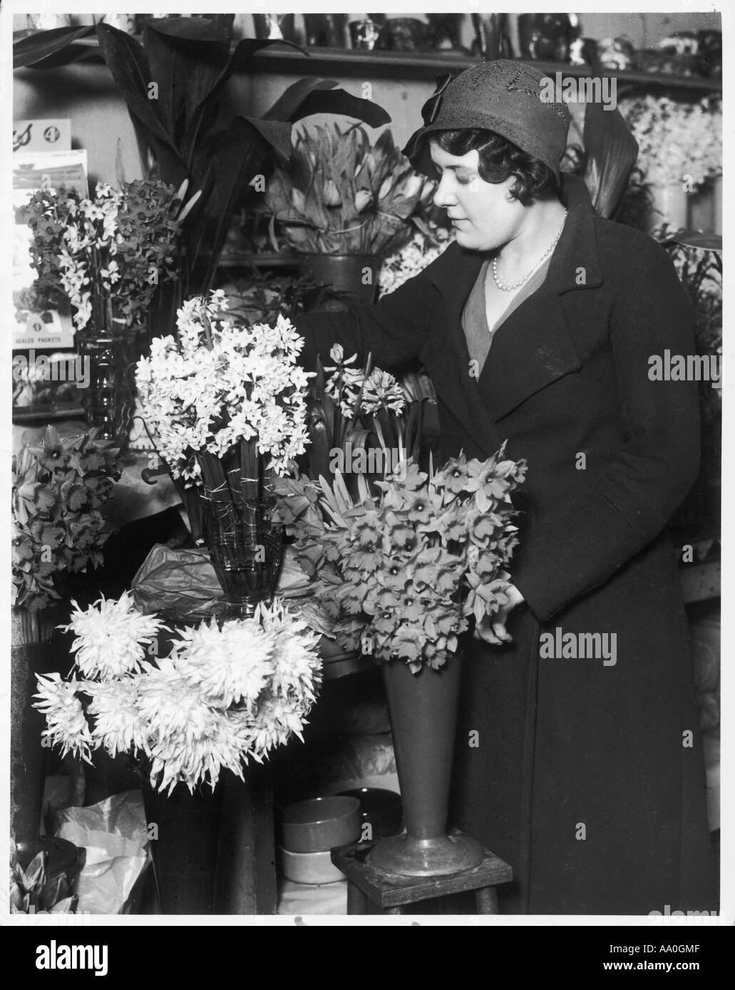 Florist 1930s Stock Photo Alamy