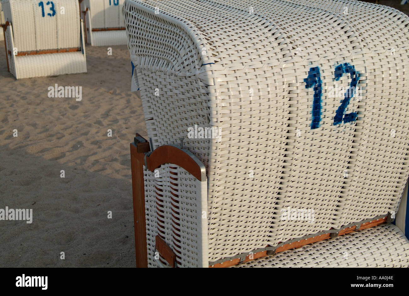 roofed wicker beach chair Stock Photo Alamy