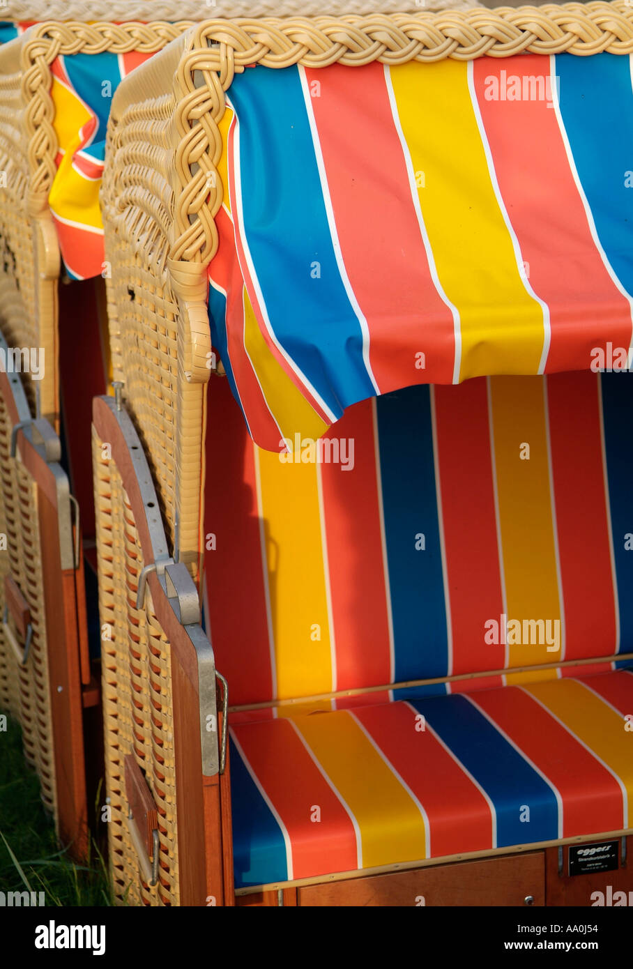 roofed wicker beach chair Stock Photo Alamy