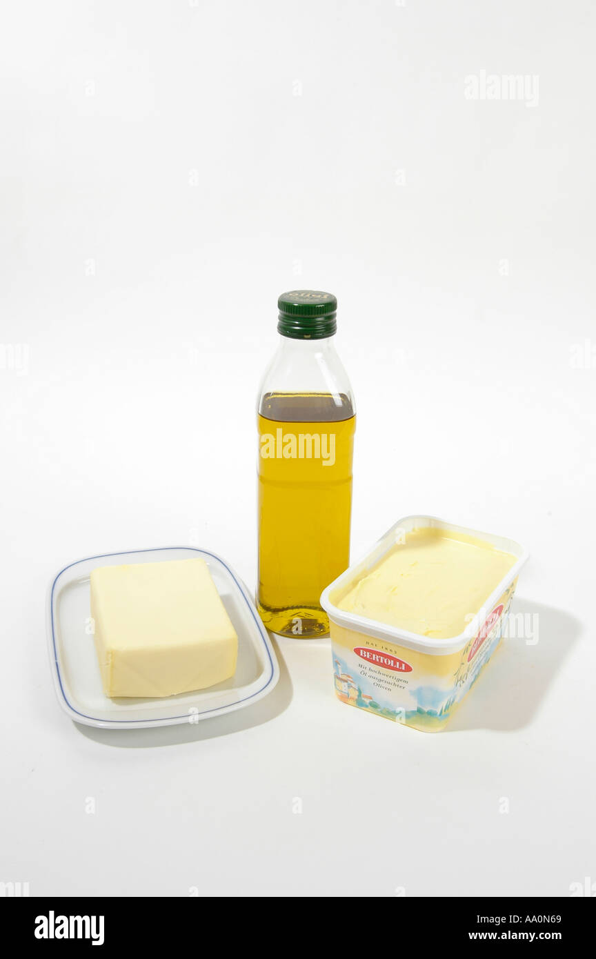 olive oil butter margarine Stock Photo Alamy