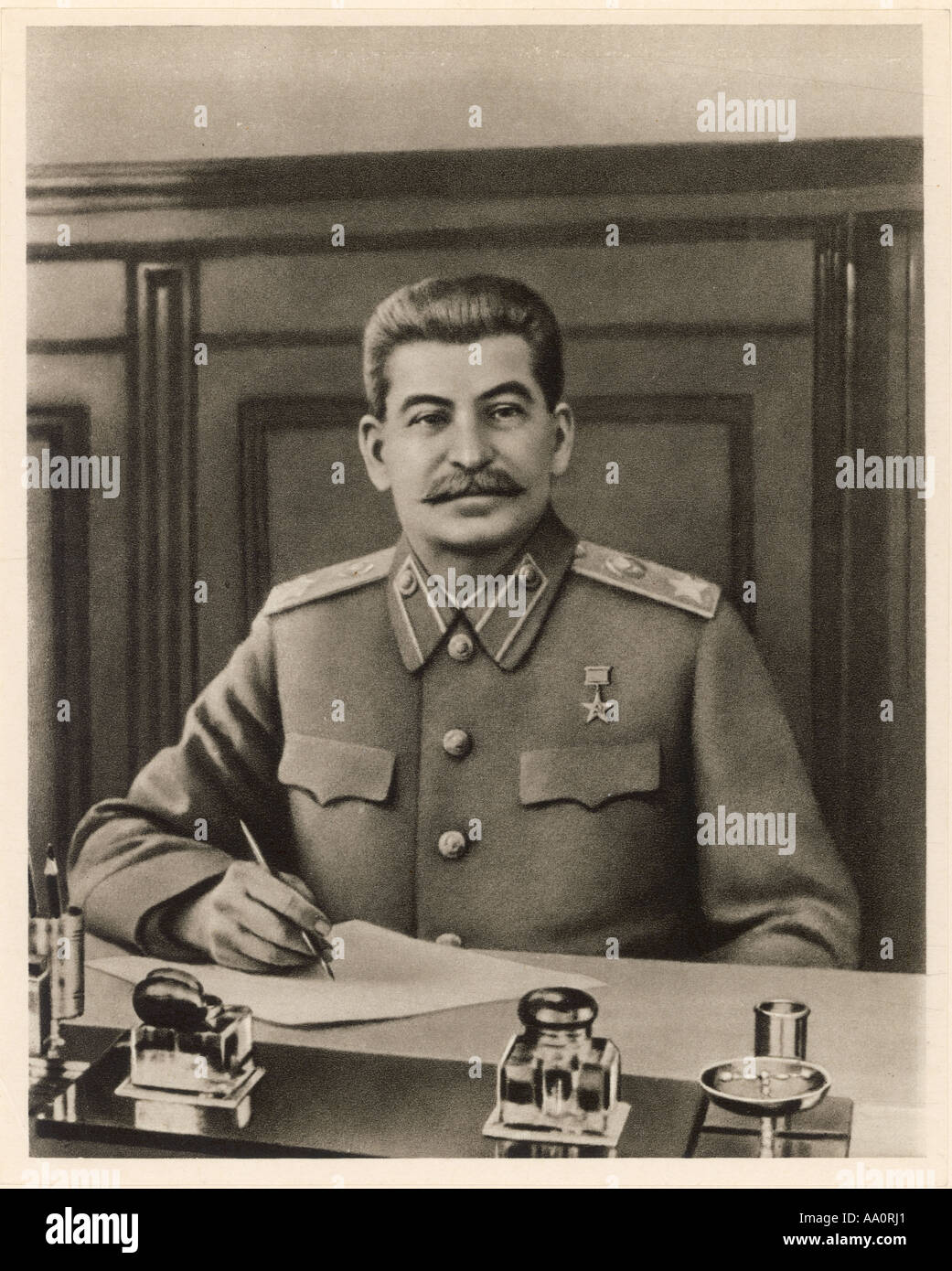 Stalin At His Desk Stock Photo