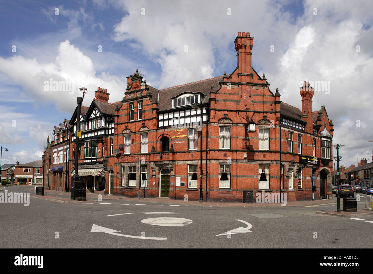 The Swan and Chequers inn public house in Sandbach UK Stock Photo Alamy