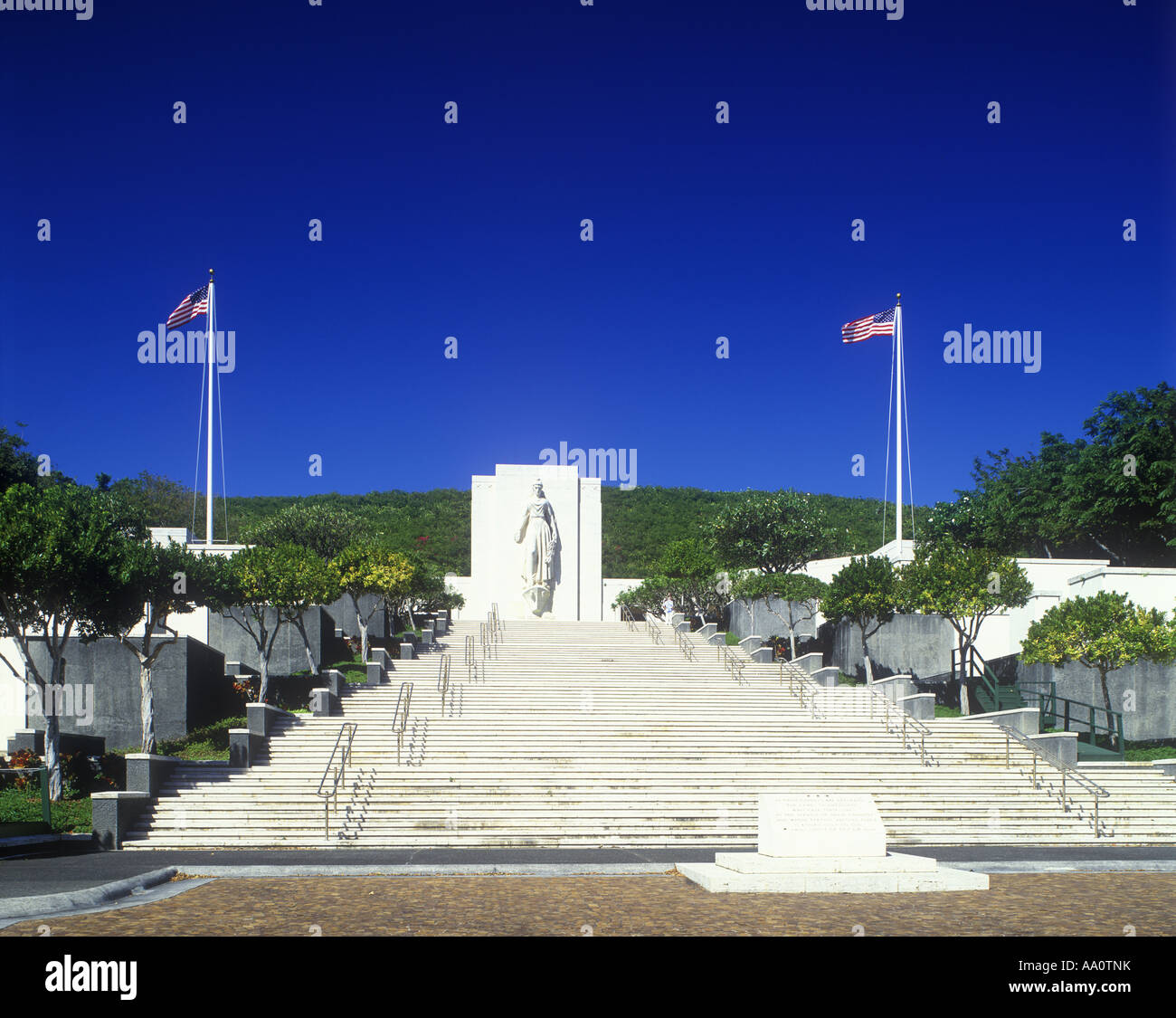 GARDENS OF THE MISSING PUNCH BOWL HONOLULU OAHU HAWAII USA Stock Photo