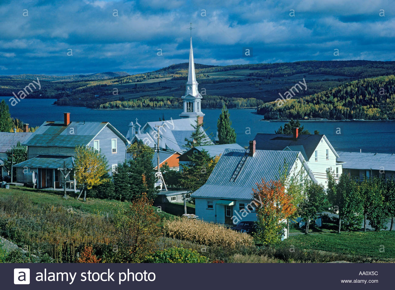 Village of Notre Dame Du Lac on Lac Temiscouata in Quebec Canada Stock Photo 4074075 Alamy