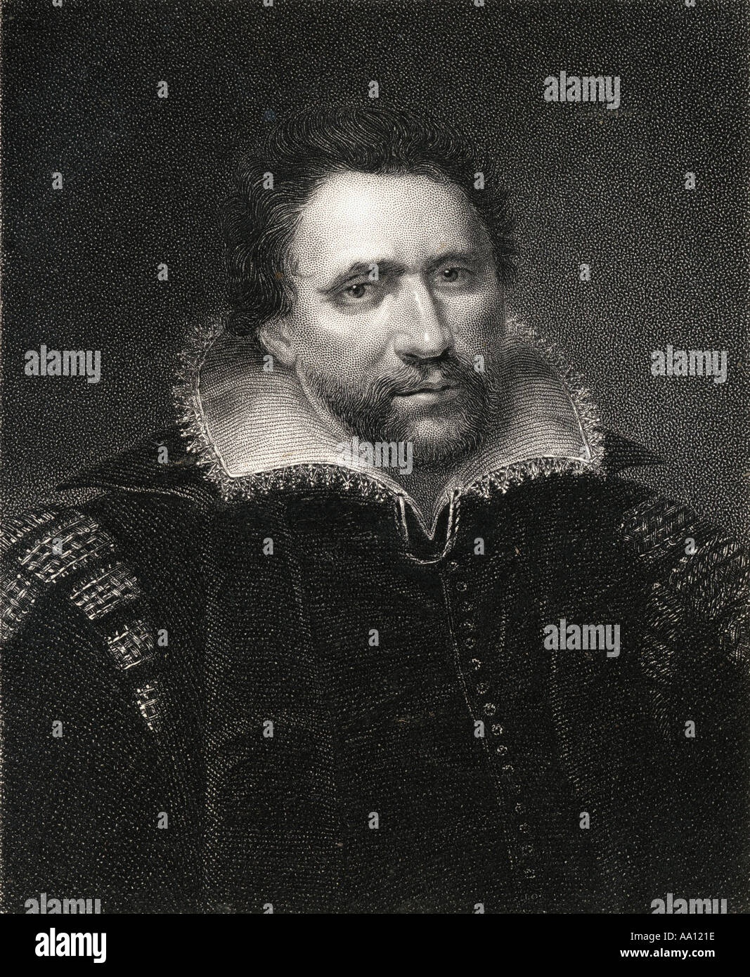 Ben Jonson, aka Benjamin Johnson, 1572 - 1637.  English Renaissance dramatist,  poet and actor. Stock Photo