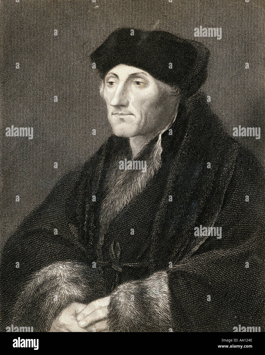 Desiderius Erasmus Roterodamus, aka Erasmus or Erasmus of Rotterdam, c. 1466/1469 - 1536. Dutch humanist and theologian Stock Photo