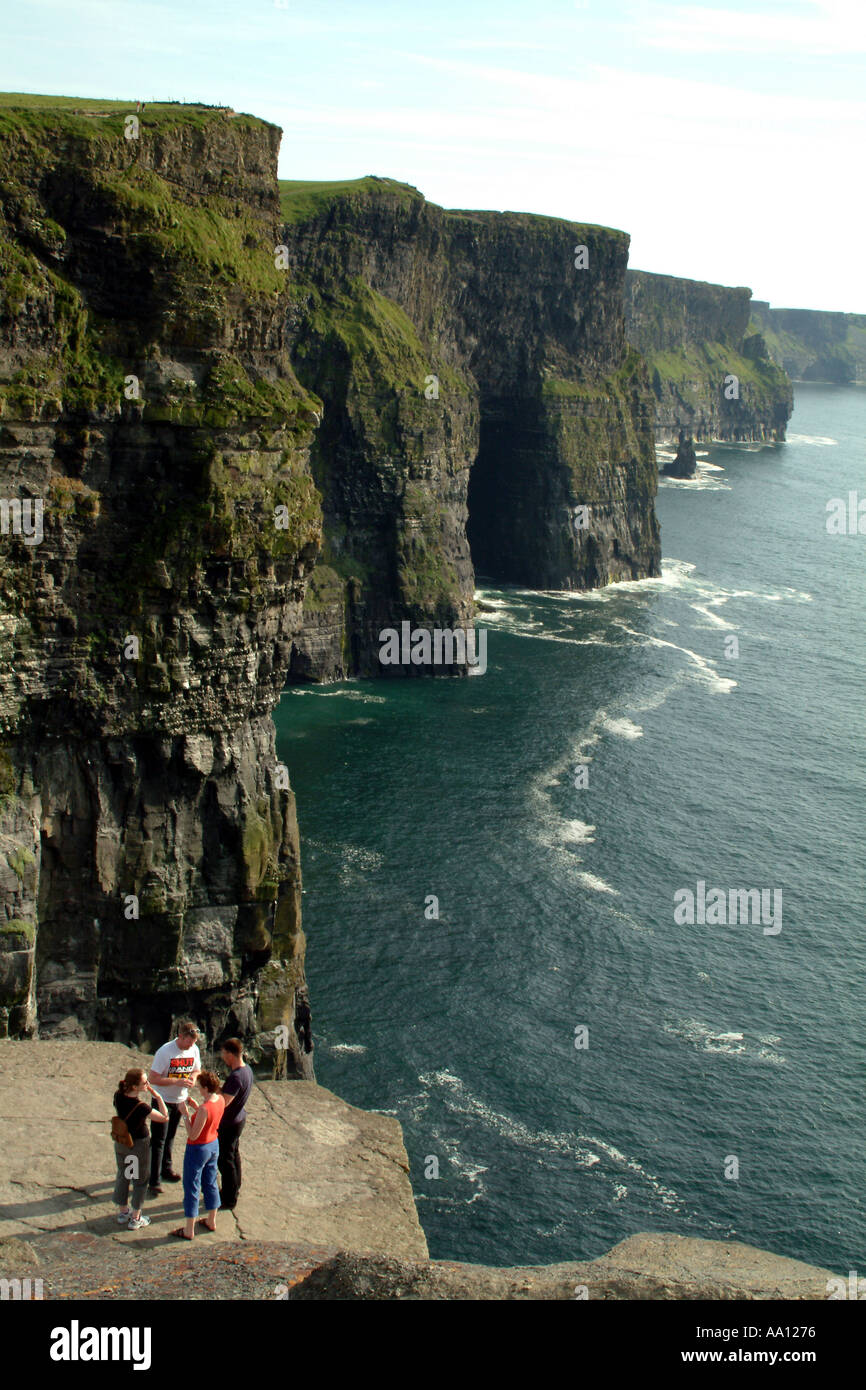Cliffs of Moher along the west coast of Clare Southern Ireland EU Europe  Stock Photo - Alamy