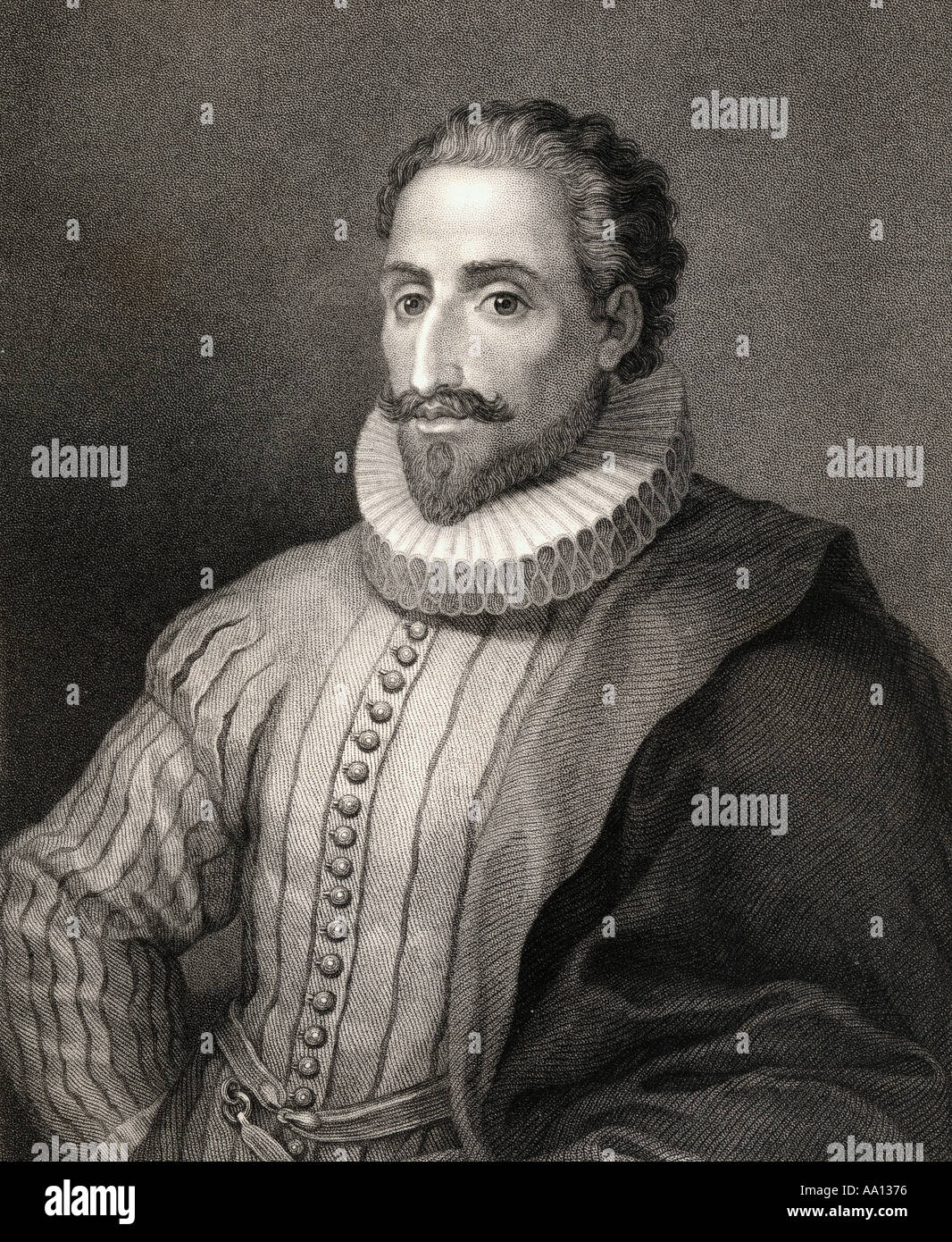 Miguel de Cervantes Saavedra,  1547 - 1616.  Spanish writer. Stock Photo