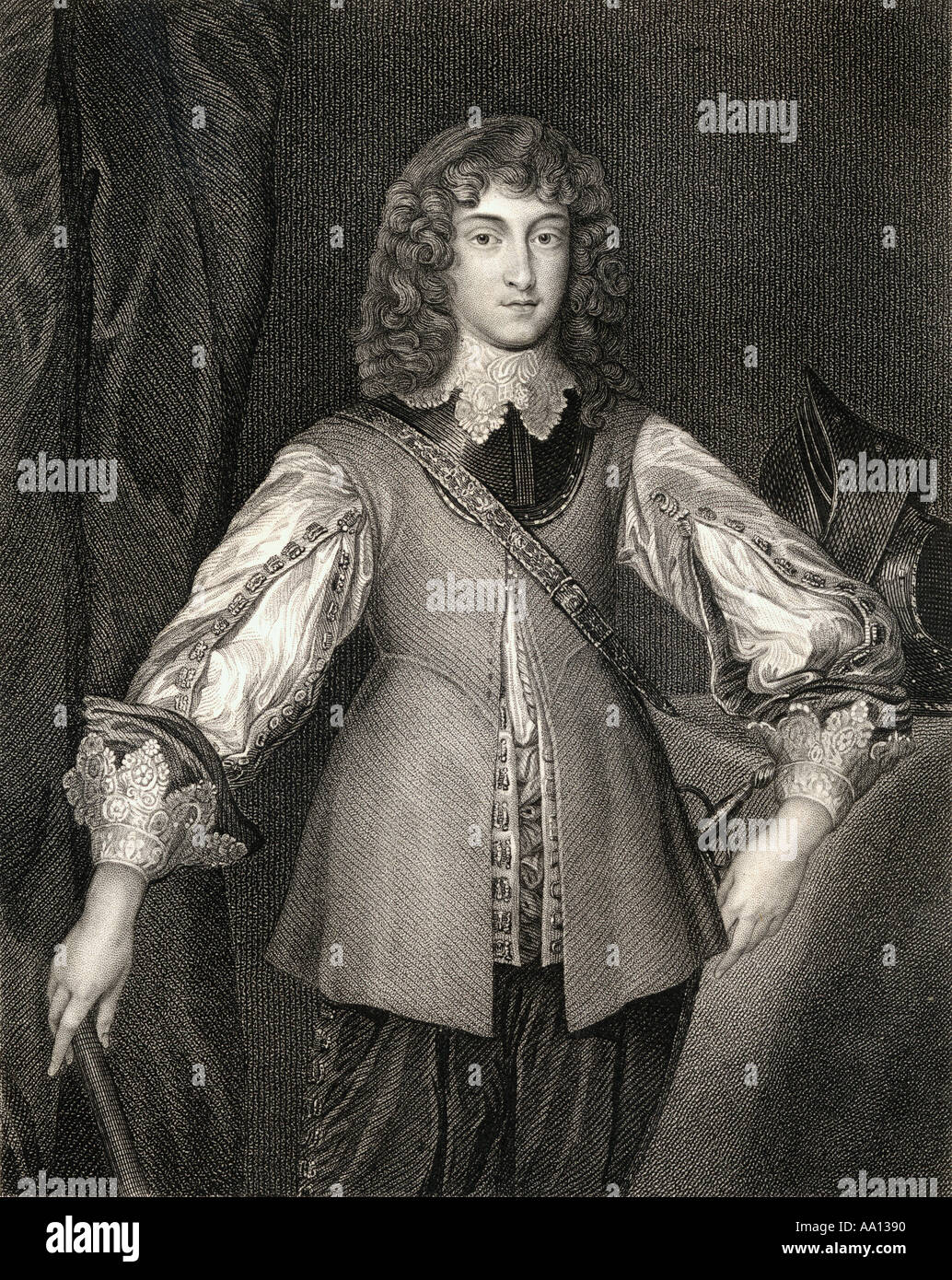Prince Rupert of the Rhine, Duke of Cumberland, 1619 - 1682. German soldier, admiral, scientist, sportsman, colonial governor and amateur artist Stock Photo
