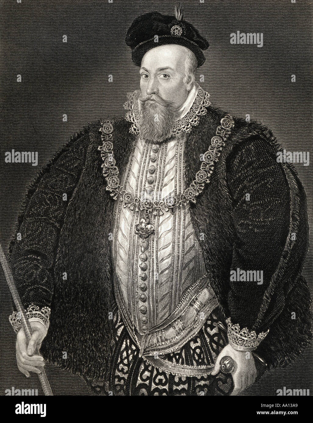 Robert Dudley, 1st Earl of Leicester, Baron Denbigh, c.1532 - 1588.English political and military leader, Favourite of Elizabeth I Stock Photo