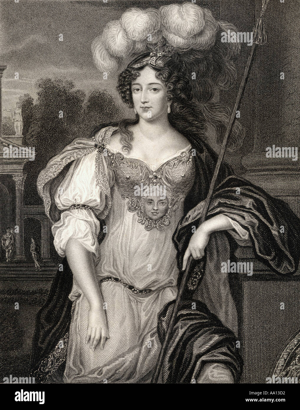Frances Teresa Stewart, Duchess of Richmond and Lennox,byname La Belle Stuart, 1647 -1702. prominent member of the Court of the Restoration. Stock Photo