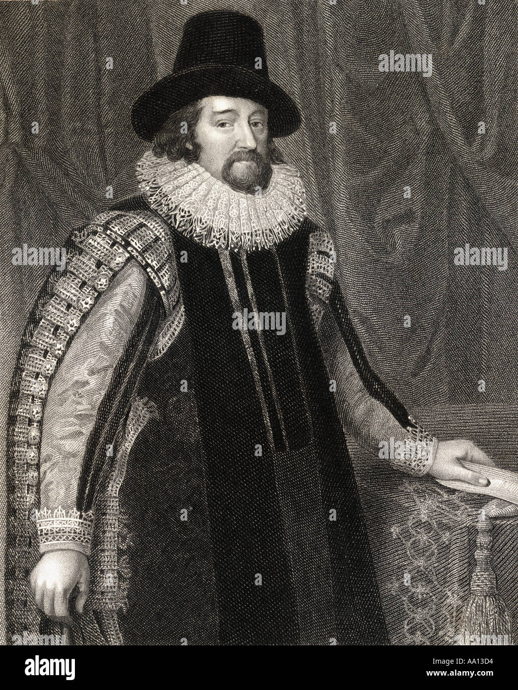 Francis Bacon, 1st Viscount St Alban, 1561 - 1626. English philosopher, statesman, scientist, jurist, orator, and author. Stock Photo