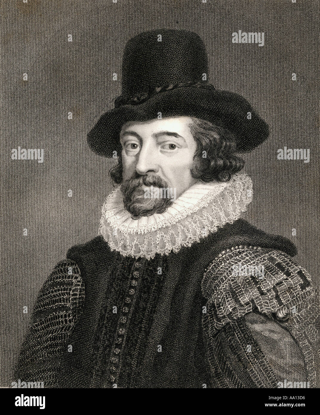 Francis Bacon, 1st Viscount St Alban, 1561 - 1626. English philosopher, statesman, scientist, jurist, orator, and author. Stock Photo