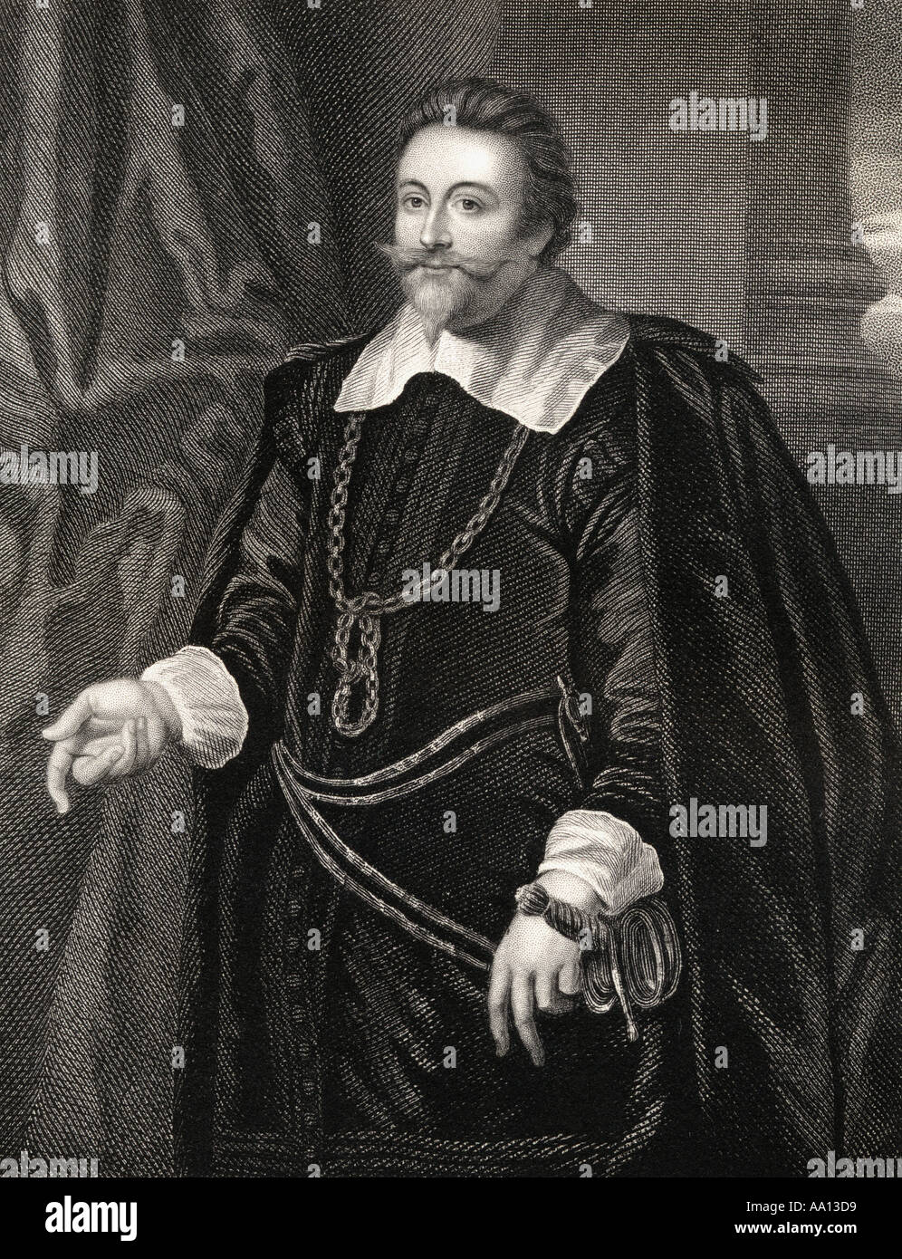 Francis Cottington, 1st Baron Cottington, c. 1579 – 1652.  English Lord Treasurer and ambassador. Stock Photo