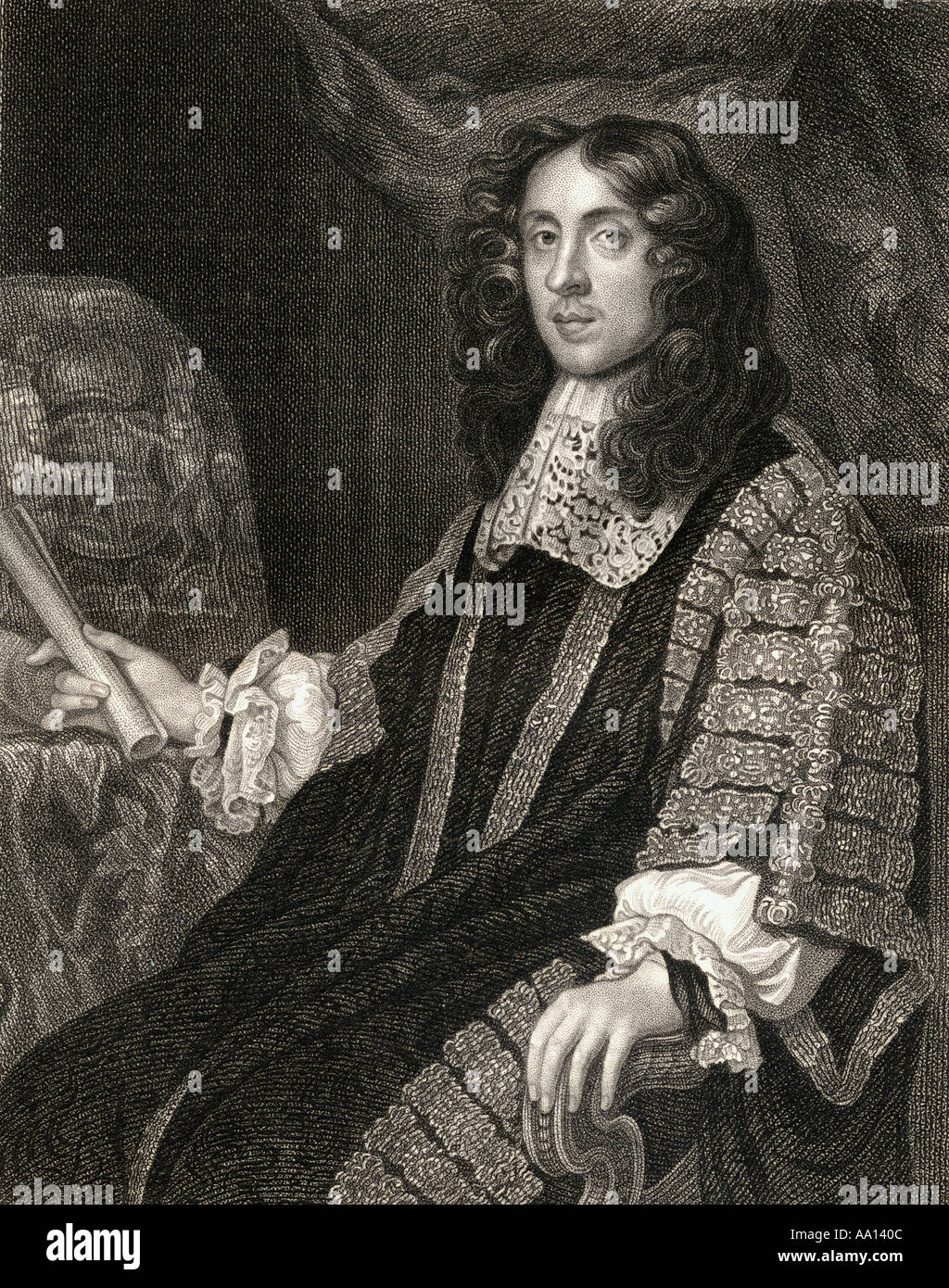 Heneage Finch, 1st Earl of Nottingham, Baron Finch of Daventry, 1621 -1682.  Lord chancellor of England. Stock Photo