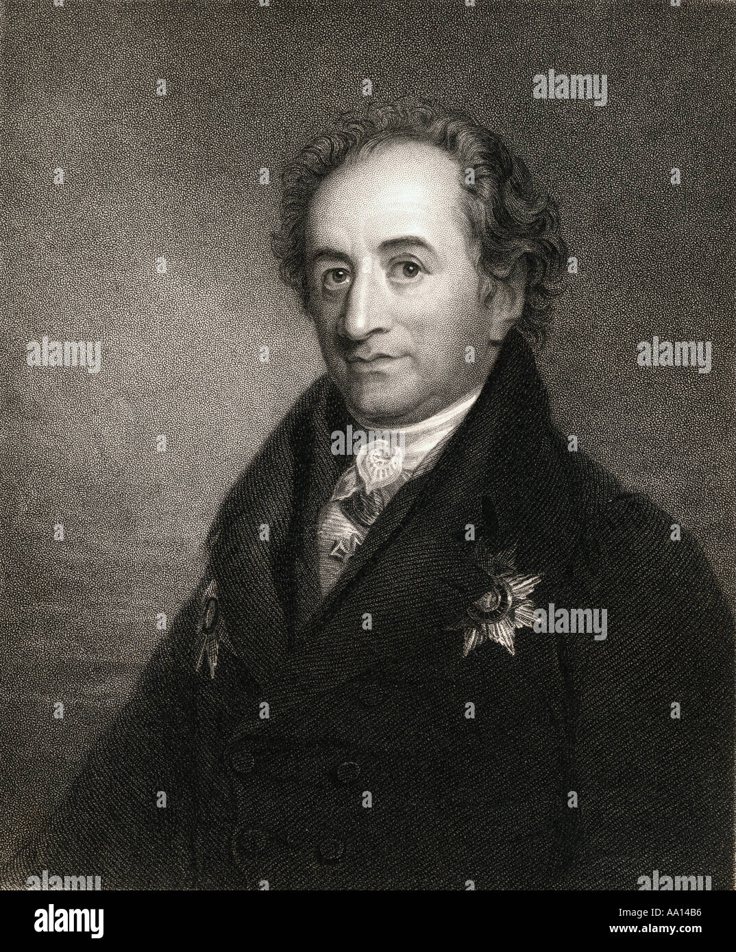 Johann Wolfgang von Goethe, 1749 -1832.  German writer and statesman. Stock Photo