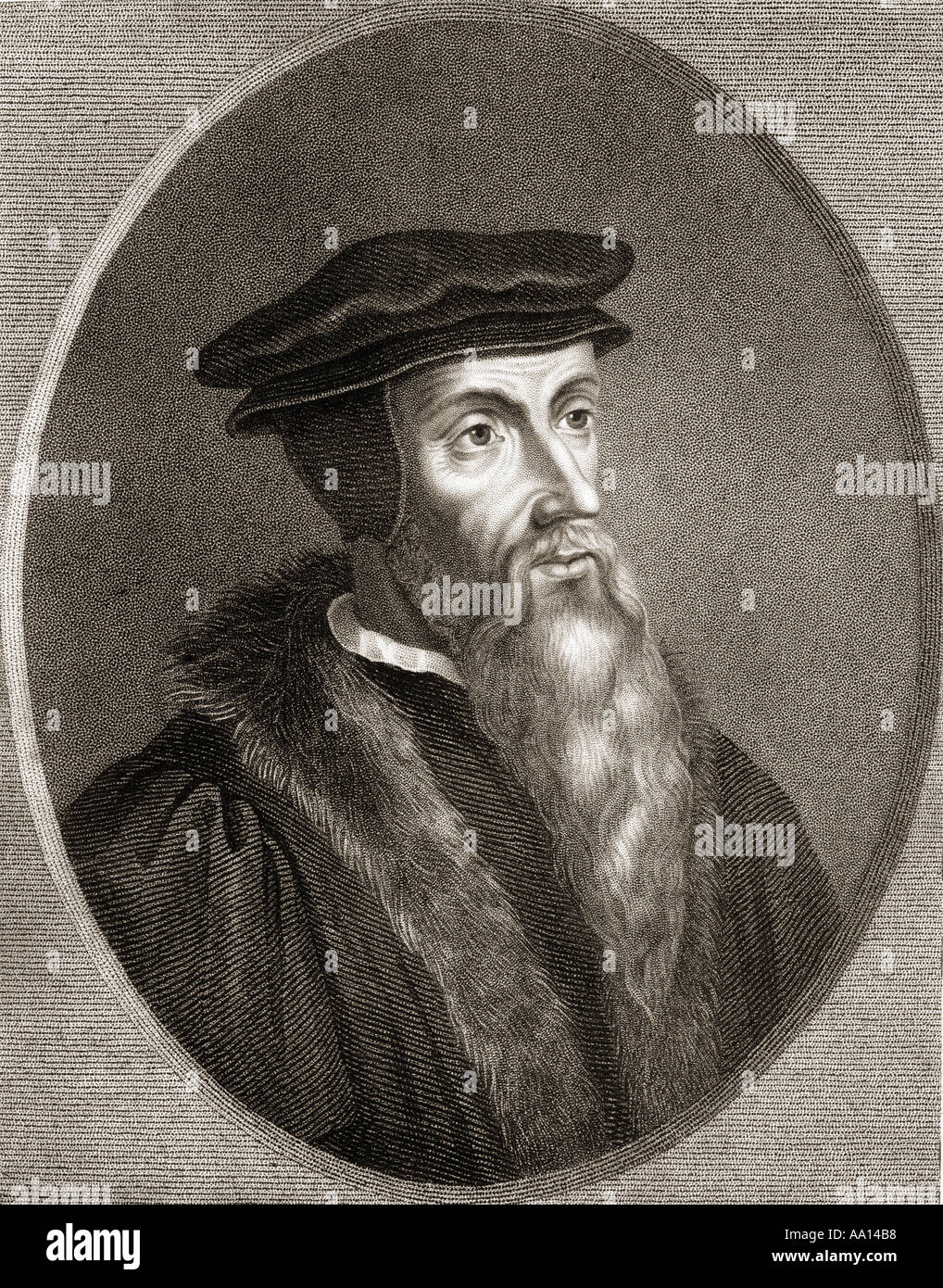 John Calvin, born Jehan Cauvin, 1509 – 1564. French theologian, pastor and reformer Stock Photo