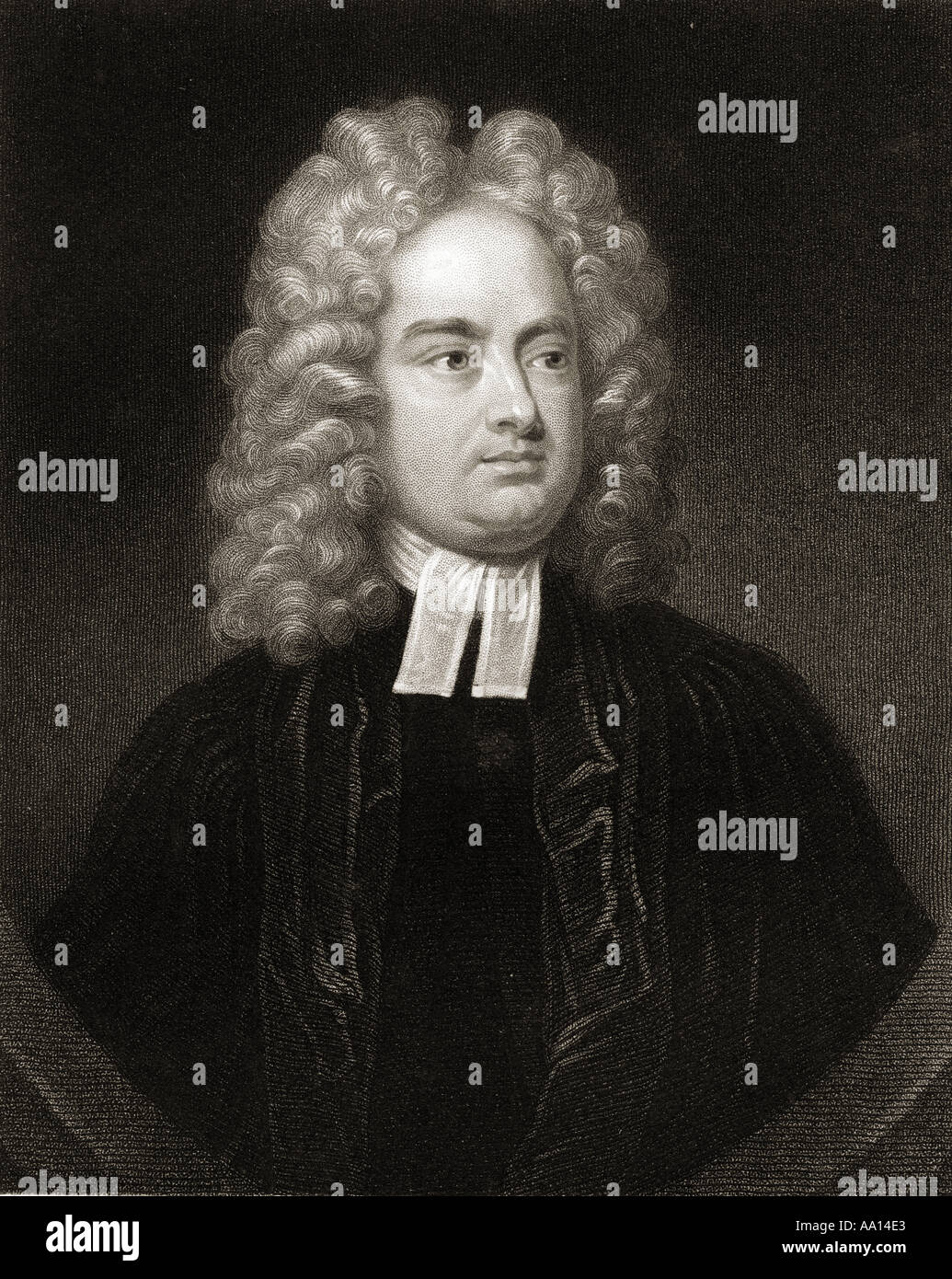 Jonathon Swift, pseudonym Isaac Bickerstaff , 1667 - 1745. Anglo Irish author. Stock Photo