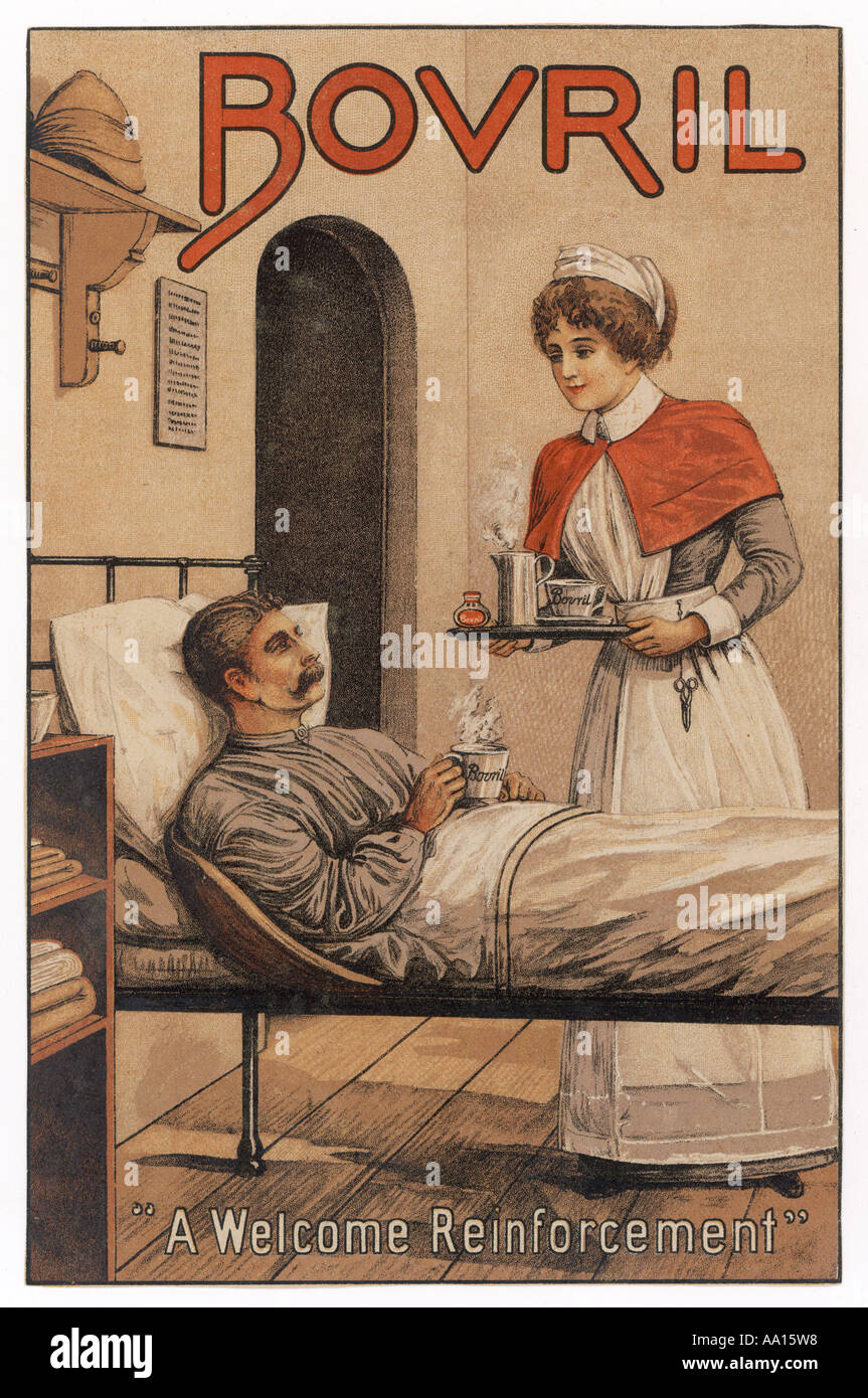 Nurse Brings Bovril Stock Photo