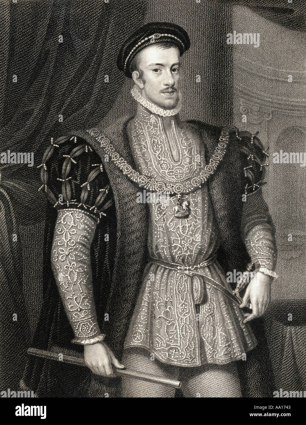 Thomas Howard, 4th Duke of Norfolk, 1536 -1572. English statesman and benefactor. Stock Photo