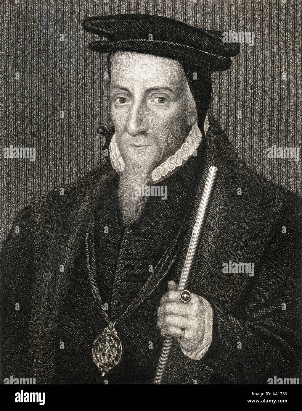 William Paulet, 1st Marquess of Winchester,c. 1483/1485 –1572. English Lord High Treasurer, Lord Keeper of the Great Seal, and statesman Stock Photo