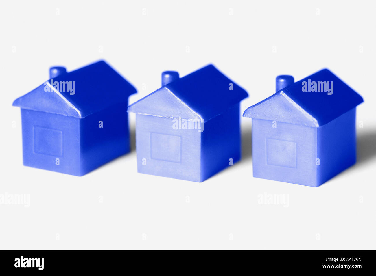 Blue model houses Stock Photo