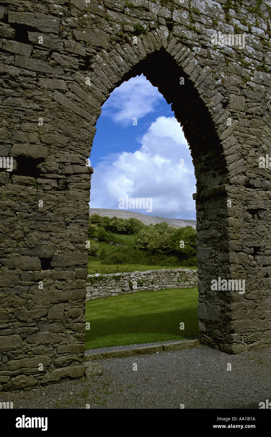 Ireland The Burren Co Clare Corcomroe Abbey St Mary of Fertile Rock Stock Photo