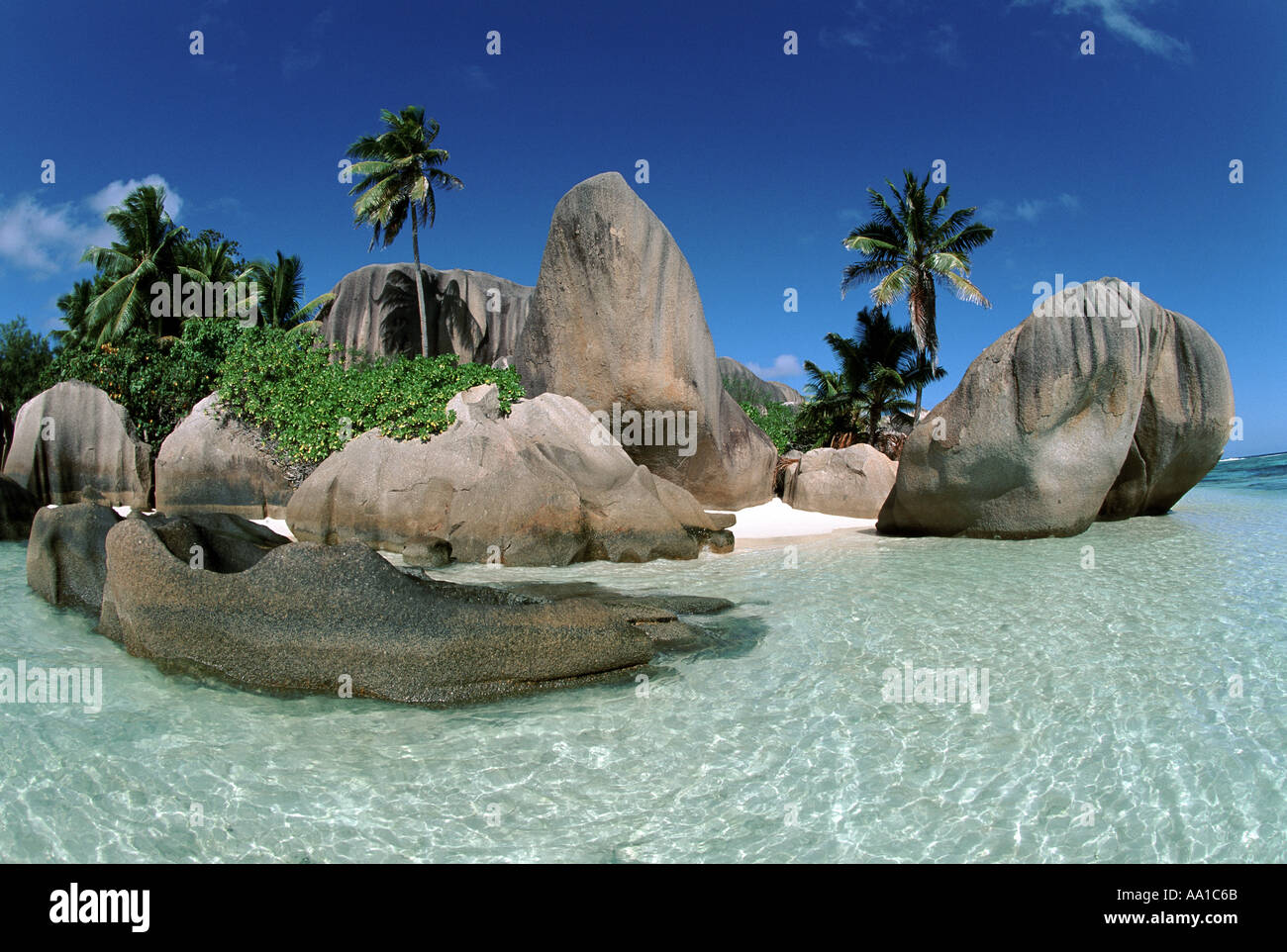 Seychelles Digue s Island Source d Argent s Cove Stock Photo