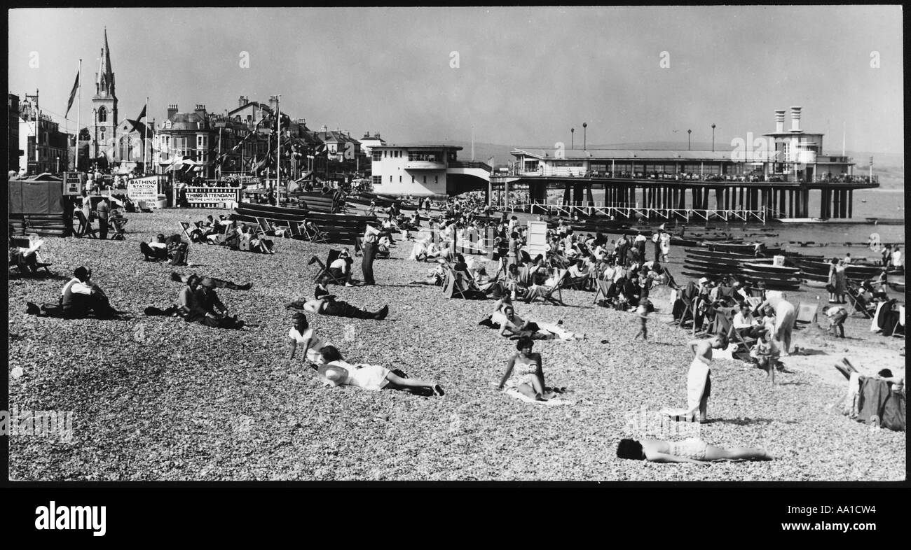 Weymouth holiday Black and White Stock Photos & Images - Alamy